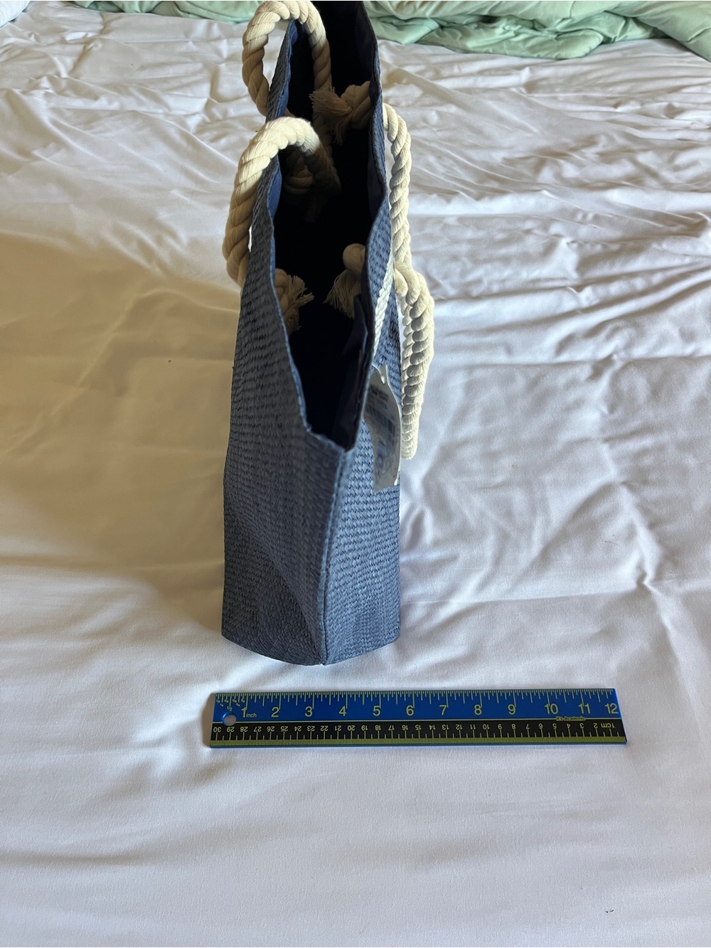 Seattle Mariners Blue Woven Straw Small Love Rope Tote Bag โพ๏ธ - Picture 10 of 15